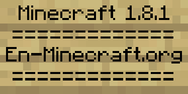 Logo Minecraft 1.8.1