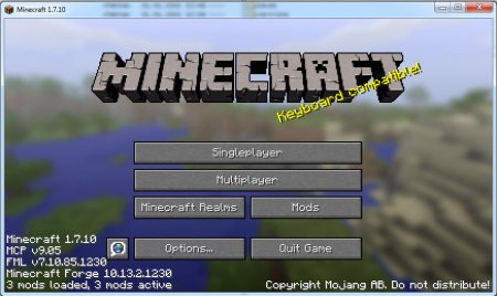 Menu Minecraft Forge