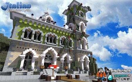 Map Italian villa for Minecraft