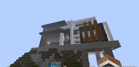 Map Modern Hillside Mansion for Minecraft