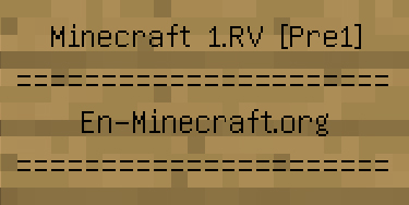 Minecraft 1.RV [Pre1] Download