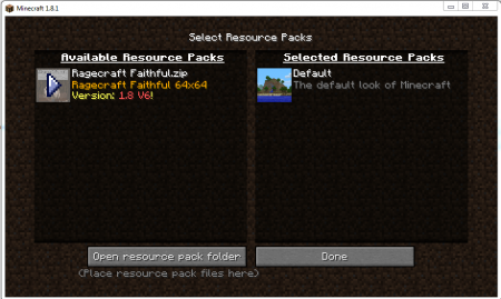 Select Resource Packs